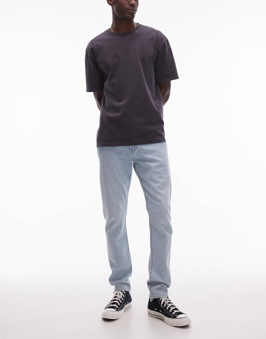 Levi's - 512 - Schmal zulaufende Jeans mit schmalem Schnitt in Bleichwaschung-Blau von Levi's