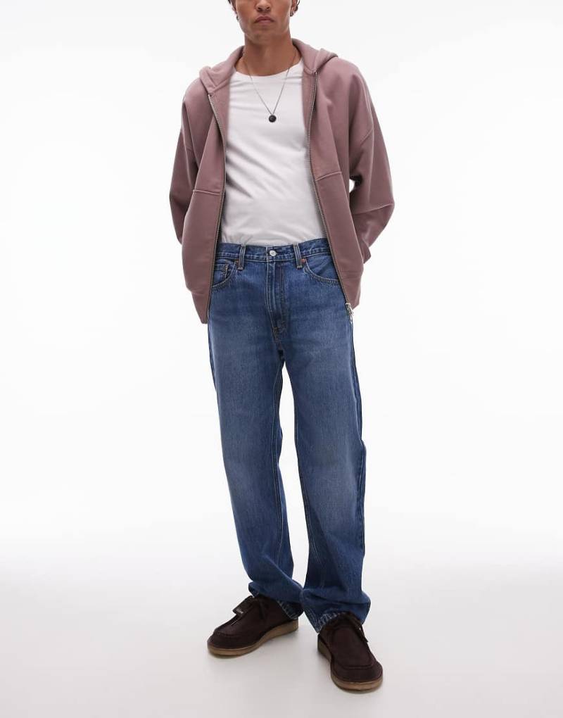 Levi's - 555 - Jeans in mittlerer Waschung mit lockerem, geradem Schnitt-Blau von Levi's