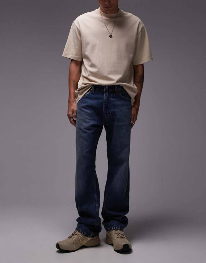 Levi's - 555 - Leichte Jeans in dunkler Waschung mit lockerem, geradem Schnitt-Marineblau von Levi's