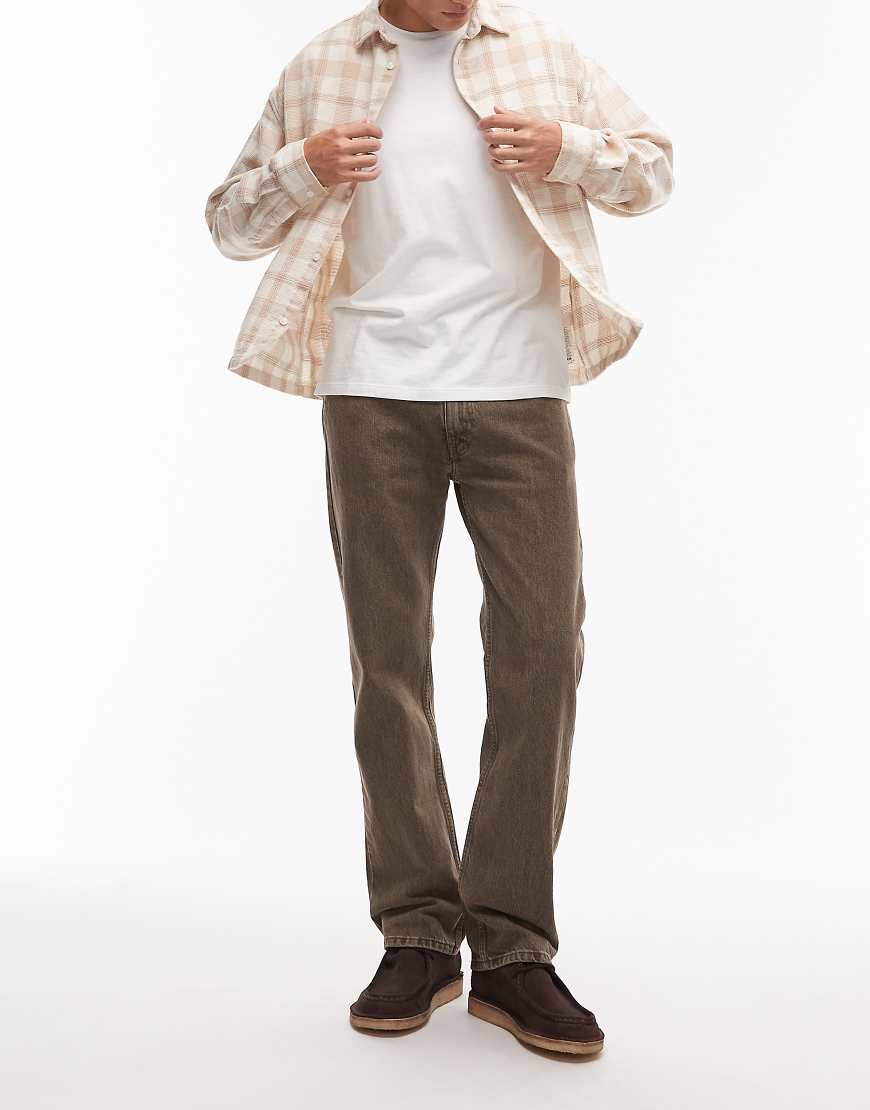 Levi's - 555 - Relaxed-Fit-Jeans in überfärbtem Braun mit geradem Schnitt-Brown von Levi's