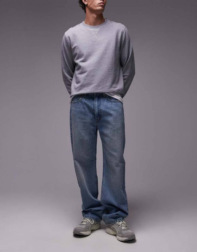 Levi's - 565 - Locker sitzende Straight Jeans in heller Waschung-Blau von Levi's