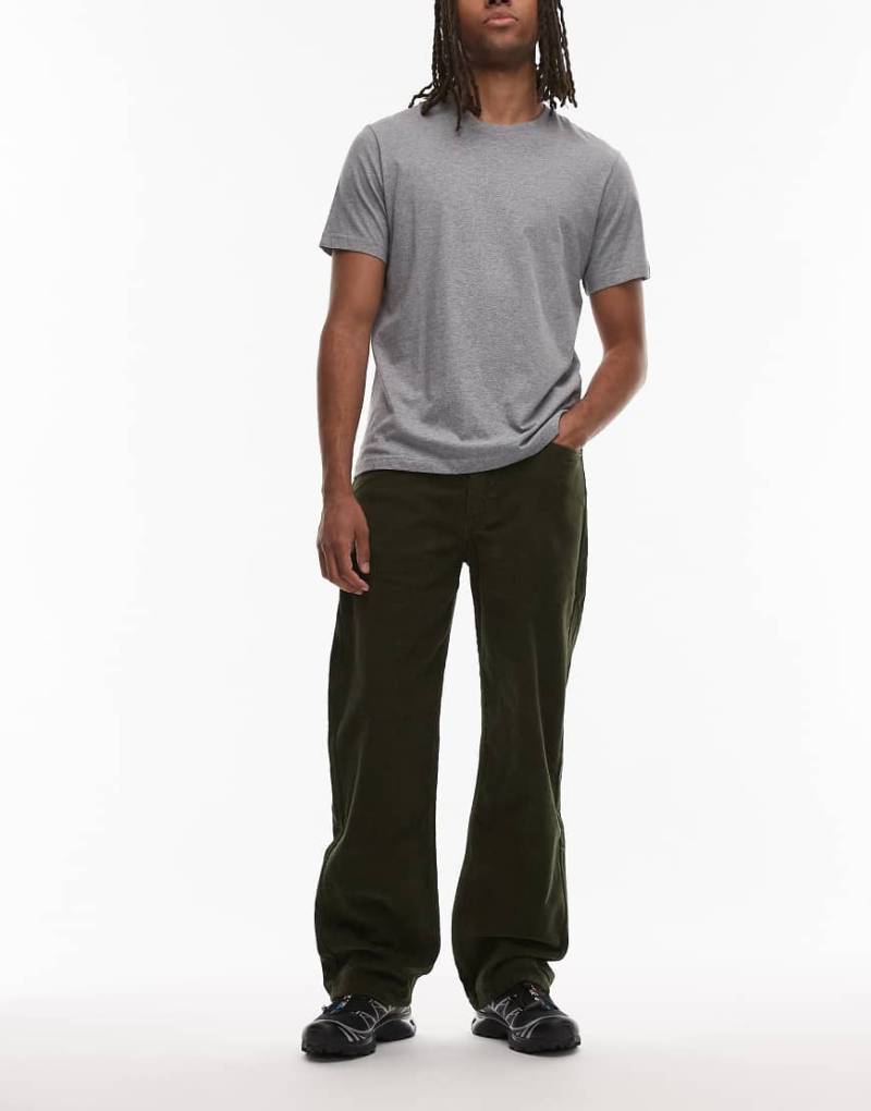 Levi's - 565 - Jeans aus Cord in Dunkelgrün mit lockerem, geradem Schnitt und 5 Taschen von Levi's