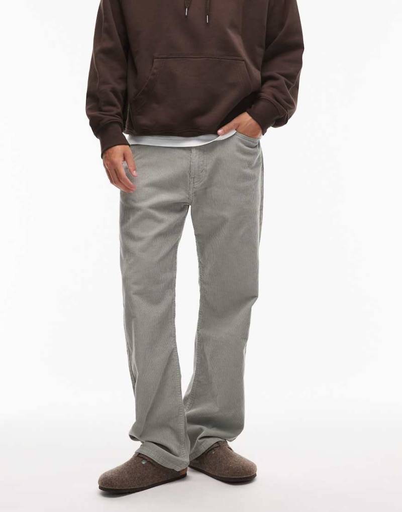 Levi's - 565 - Jeans aus Cord in Hellgrau mit lockerem, geradem Schnitt und 5 Taschen von Levi's