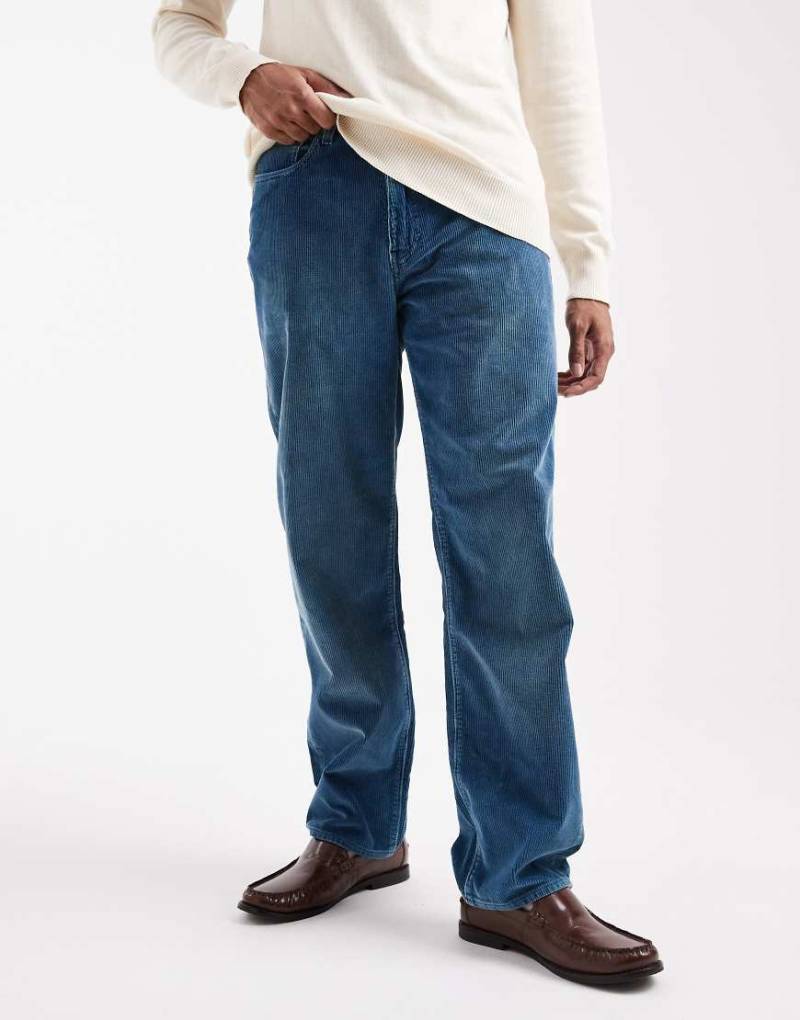 Levi's - 568 - Loose-Fit-Cordhose in Indigoblau mit weitem, geradem Bein und 5-Pocket-Design von Levi's