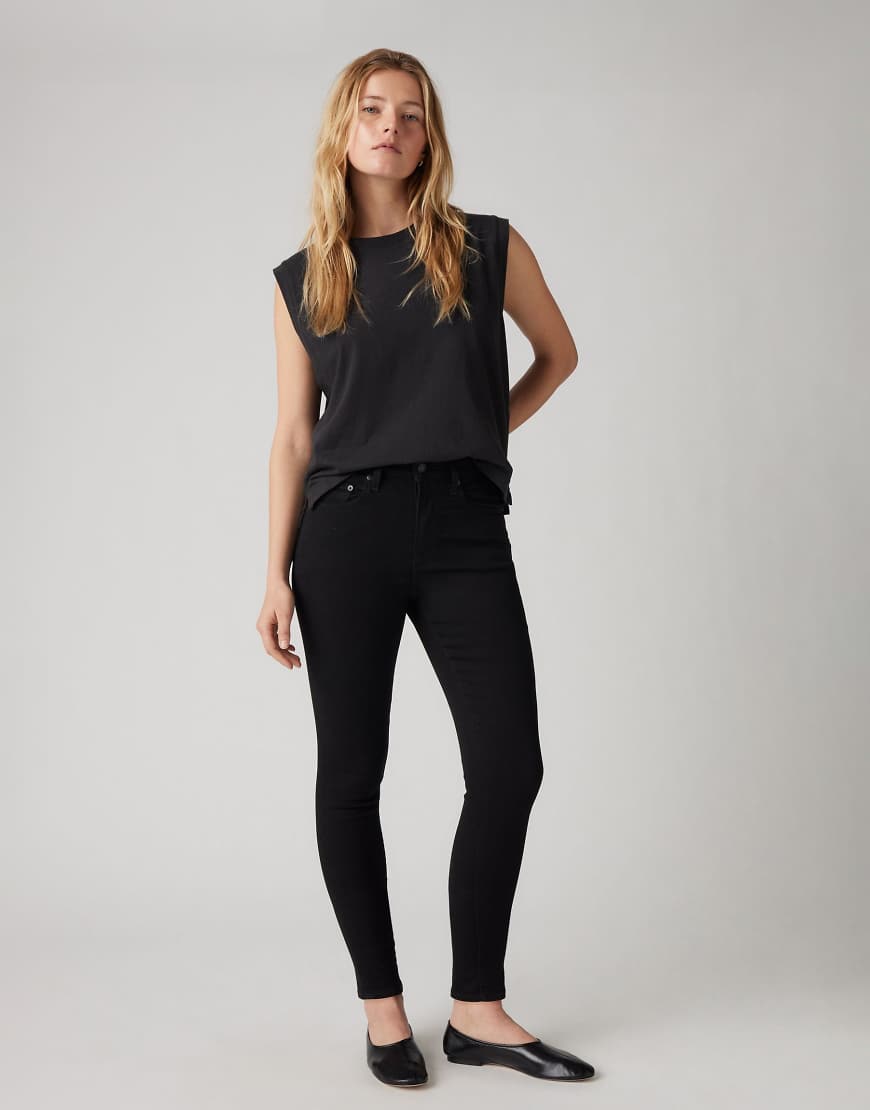 Levi's - 721 - Cool Secret Bench - Skinny-Jeans in Schwarz mit hohem Bund von Levi's