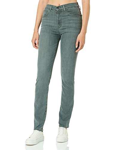 Levi's Damen 724 High Rise Straight Jean, Black Worn in, 26W / 32L von Levi's