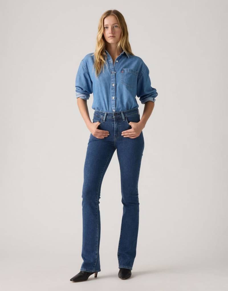 Levi's - 725 - Blue Wave - Bootcut-Jeans in blauer Rinse-Waschung mit hohem Bund von Levi's