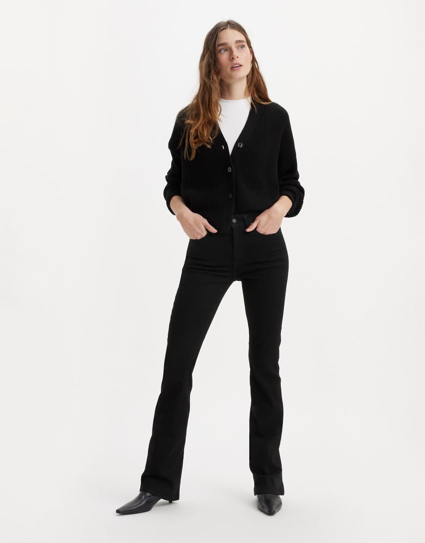 Levi's - 725 - Blue Wave - Bootcut-Jeans in schwarzer Rinse-Waschung mit hohem Bund von Levi's