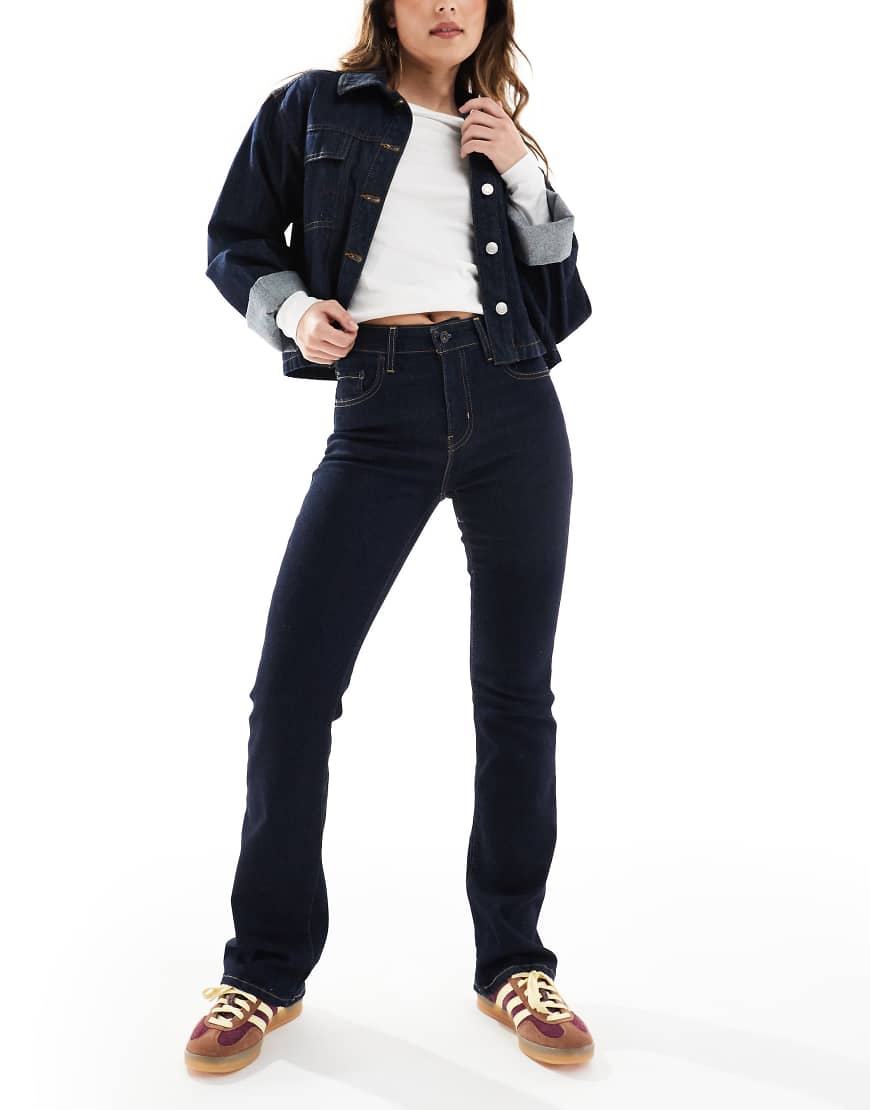 Levi's - 725 - Indigoblaue Bootcut-Jeans mit hohem Bund-Marineblau von Levi's