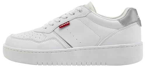 Levi's Aiden Normal Lace Sneaker, silberfarben, 38 EU von Levi's
