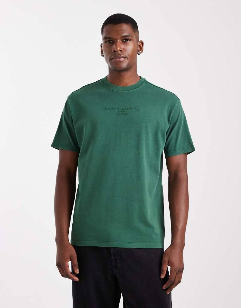 Levi's - Archive 2 - Vintage-T-Shirt in Dunkelgrün mit Pferde-Logo und Oversize-Schnitt von Levi's