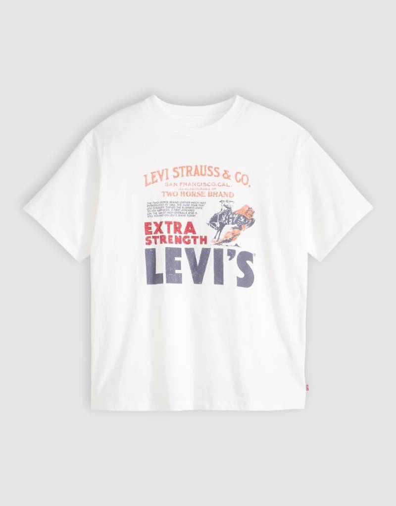 Levi's - Archive - Oversize-T-Shirt in Weiß mit Cowboy-Poster-Print im Vintage-Stil von Levi's