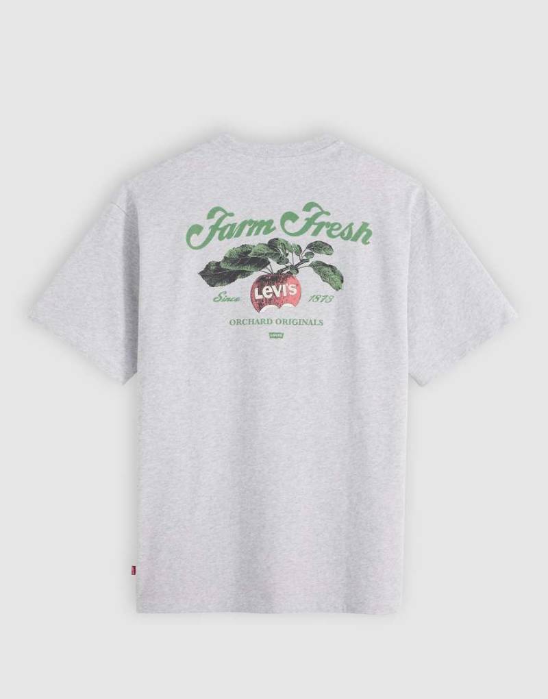 Levi's - Archive - T-Shirt in Grau meliert mit „Orchard Farm Fresh"-Vintage-Print am Rücken von Levi's