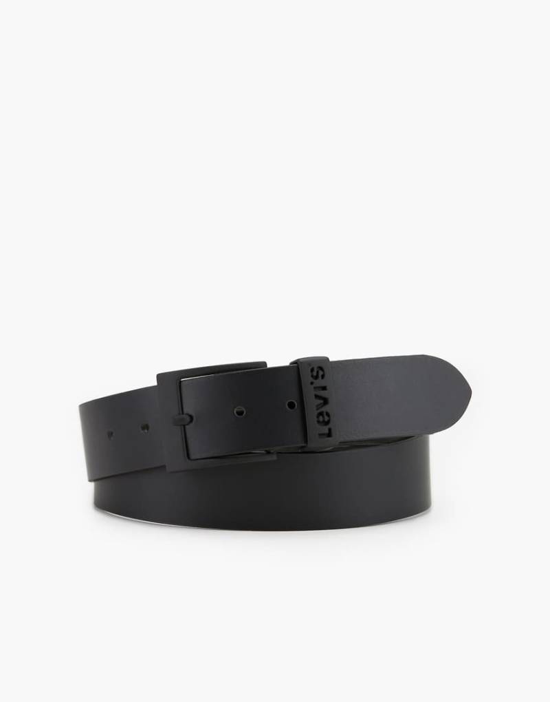 Levi's - Ashland - Ledergürtel in Ton-in-Ton-Schwarz, 40 mm von Levi's