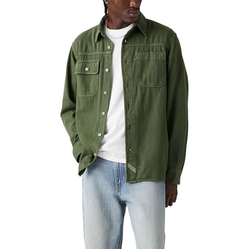 Levi's Herren Auburn Worker Shirt Erick Kombu Green Garment Dye Green L Levi's Herren Auburn Worker Shirt Erick Kombu Green Garment Dye Green L von Levi's