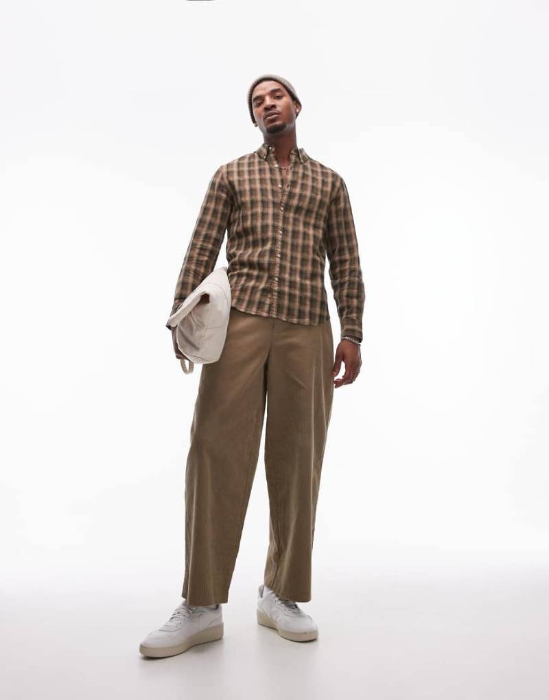 Levi's - Authentic - Kariertes Hemd in Khakigrün mit Button-down-Kragen von Levi's
