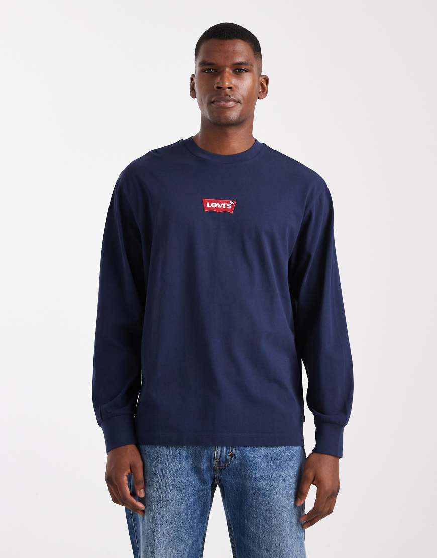 Levi's - Authentic - Langärmliges T-Shirt in Schwarz mit Rückenprint von Levi's