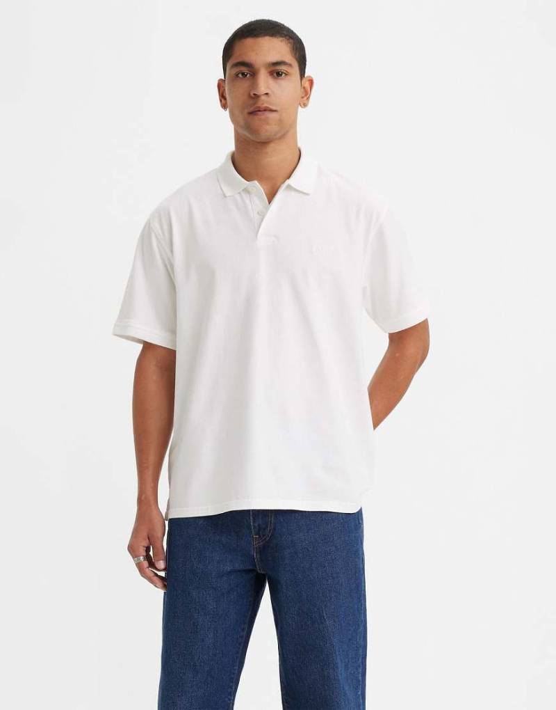 Levi's - Authentic Niagara Mist - Stückgefärbtes Polohemd in Weiß von Levi's