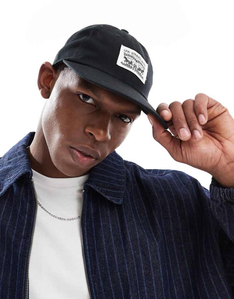 Levi's - Baseball-Kappe in Schwarz mit Heritage-Etikett-Logo und lässigem Dad-Design von Levi's