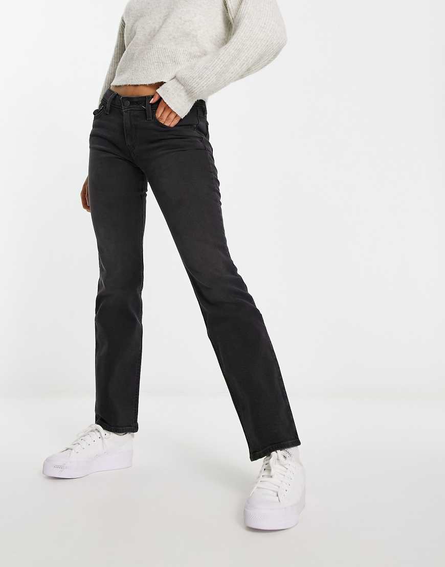 Levi's - Bootcut-Jeans in Schwarz mit superniedrigem Bund von Levi's