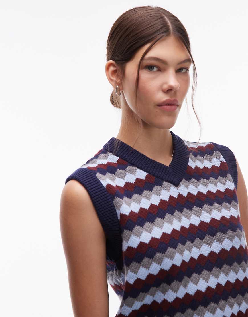 Levi's - Charlie - Strickpullunder in Marineblau-Bunt von Levi's