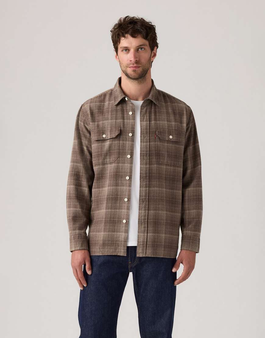 Levi's - Classic Worker Sunset Blue - Hemd aus Cord in Braun-Bunt von Levi's