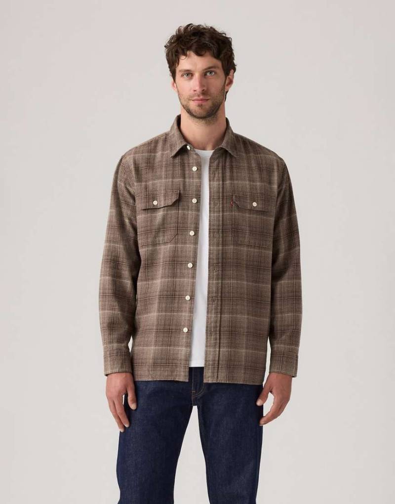 Levi's - Classic Worker Sunset Blue - Hemd aus Cord in Braun-Bunt von Levi's