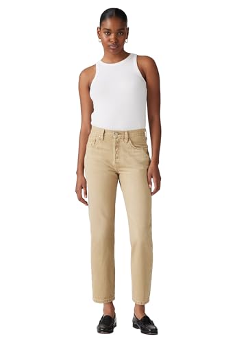 Levi's Damen 501 Crop Jeans Scraped Travertine STF Beige 30 26 von Levi's