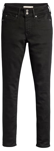 Levi's Damen 711 Double Button Jeans, Soft Black, 30W x 32L von Levi's