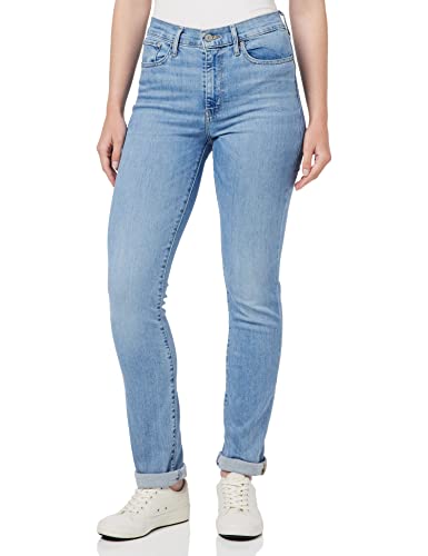 Levi's Damen 724 High Rise Straight Jean, Light Indigo Worn in, 30W / 28L von Levi's