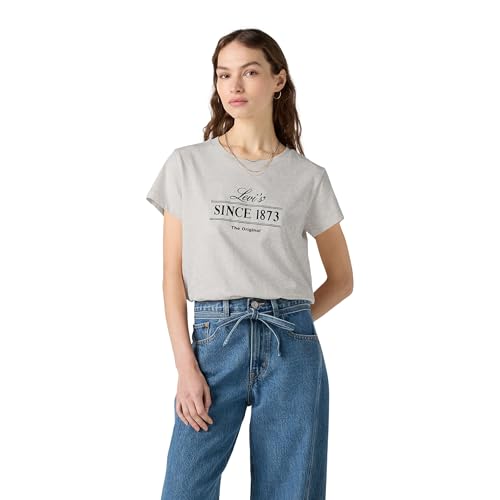 Levi's Damen Boxy T-Shirt mit Grafik Starstruck Heather Grey Grey L von Levi's