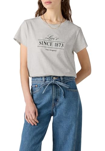 Levi's Damen Boxy T-Shirt mit Grafik Starstruck Heather Grey Grey XS von Levi's