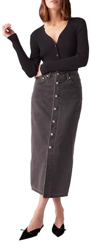 Levi's Damen Button MIDI Skirt Rock, CAN WE Pretend, 25 Levi's Damen Button MIDI Skirt Rock, CAN WE Pretend, 25 von Levi's