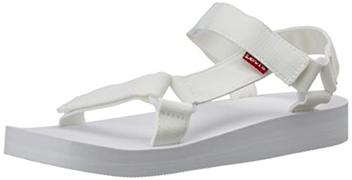 Levi's Femme CADYS Low Sandale Plate, Regular White, 39 EU von Levi's