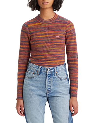 Levi's Damen Crew Rib Sweater Pullover Sweatshirt, Red Tonal Space Dye Ldh9862a26, XS von Levi's