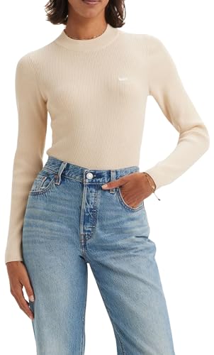 Levi's Damen Crew Rib Sweater Pullover Sweatshirt, Pearled Ivory, XS von Levi's