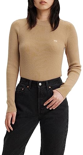 Levi's Damen Crew Rib Sweater Pullover Sweatshirt, Travertine, XXS von Levi's