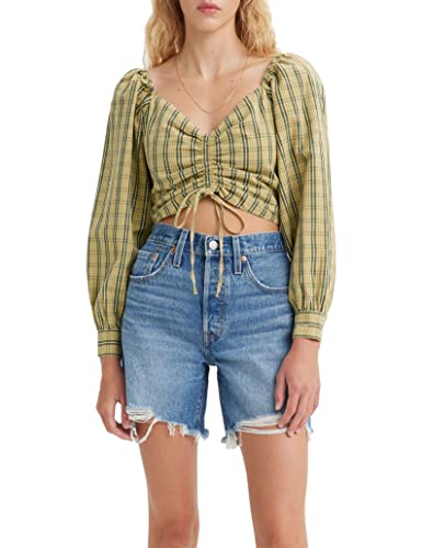Levi's Damen Devin Bluse, Zelda Plaid Weeping Willow, Grün, L von Levi's