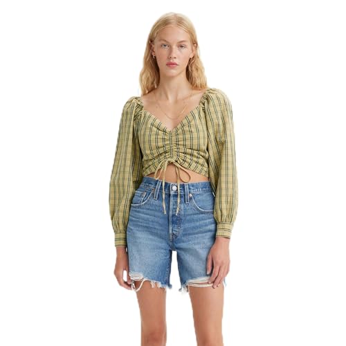 Levi's Damen Devin Bluse, Zelda Plaid Weeping Willow, Grün, M von Levi's