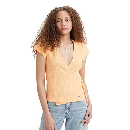 Levi's Damen Dry Goods Pointelle Wrap Top, Almond Cream, L von Levi's