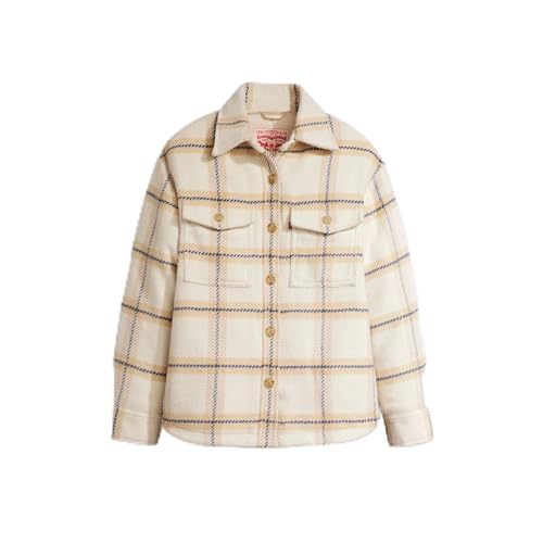 Levi's Damen Edie Packable Jacke Jacket, ETTA PLAID ALMOND BU, L von Levi's