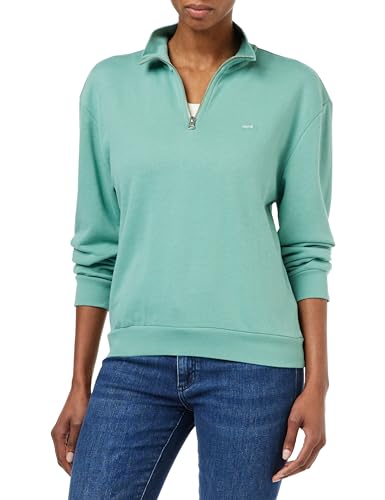 Levi's Damen Everyday 1/4 Zip Pullover Sweatshirt, Beryl Green, M von Levi's