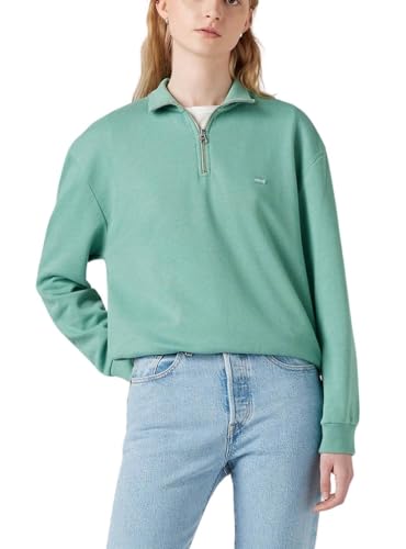 Levi's Damen Everyday 1/4 Zip Pullover Sweatshirt, Beryl Green, XS von Levi's