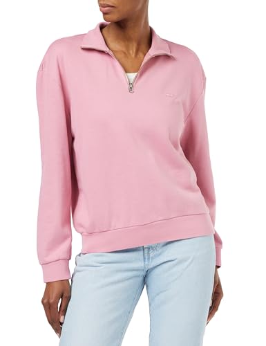 Levi's Damen Everyday 1/4 Zip Pullover Sweatshirt, Tameless Rose, M von Levi's