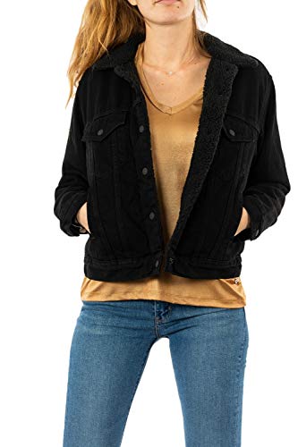Levi's Damen Ex-Boyfriend Sherpa Trucker Jacke, Forever Black, Gr.S von Levi's
