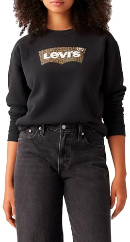 Levi's Damen GR Everyday Sweatshirt, Crew ANNESSA Cheetah BW Fill Caviar, L Levi's Damen GR Everyday Sweatshirt, Crew ANNESSA Cheetah BW Fill Caviar, L von Levi's