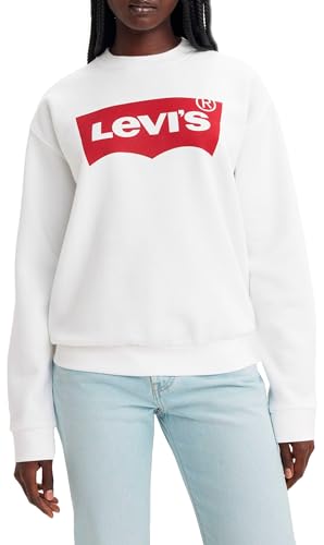 Levi's Damen GR Sweatshirt, Everyday Crew CORE Batwing White+, L von Levi's