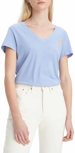 Levi's Damen Graphic Perfect Vneck T-Shirt, Levi's Since 1873 Hydrangea, M von Levi's