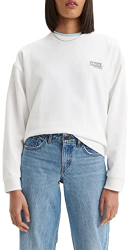 Levi's Damen Graphic Salinas Crew Sweatshirt, Crew Mini Bw Hits Bright White, L von Levi's