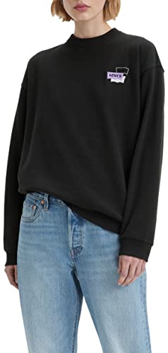 Levi's Damen Graphic Salinas Crew Sweatshirt, Crew Mini Bw Hits Caviar, M von Levi's